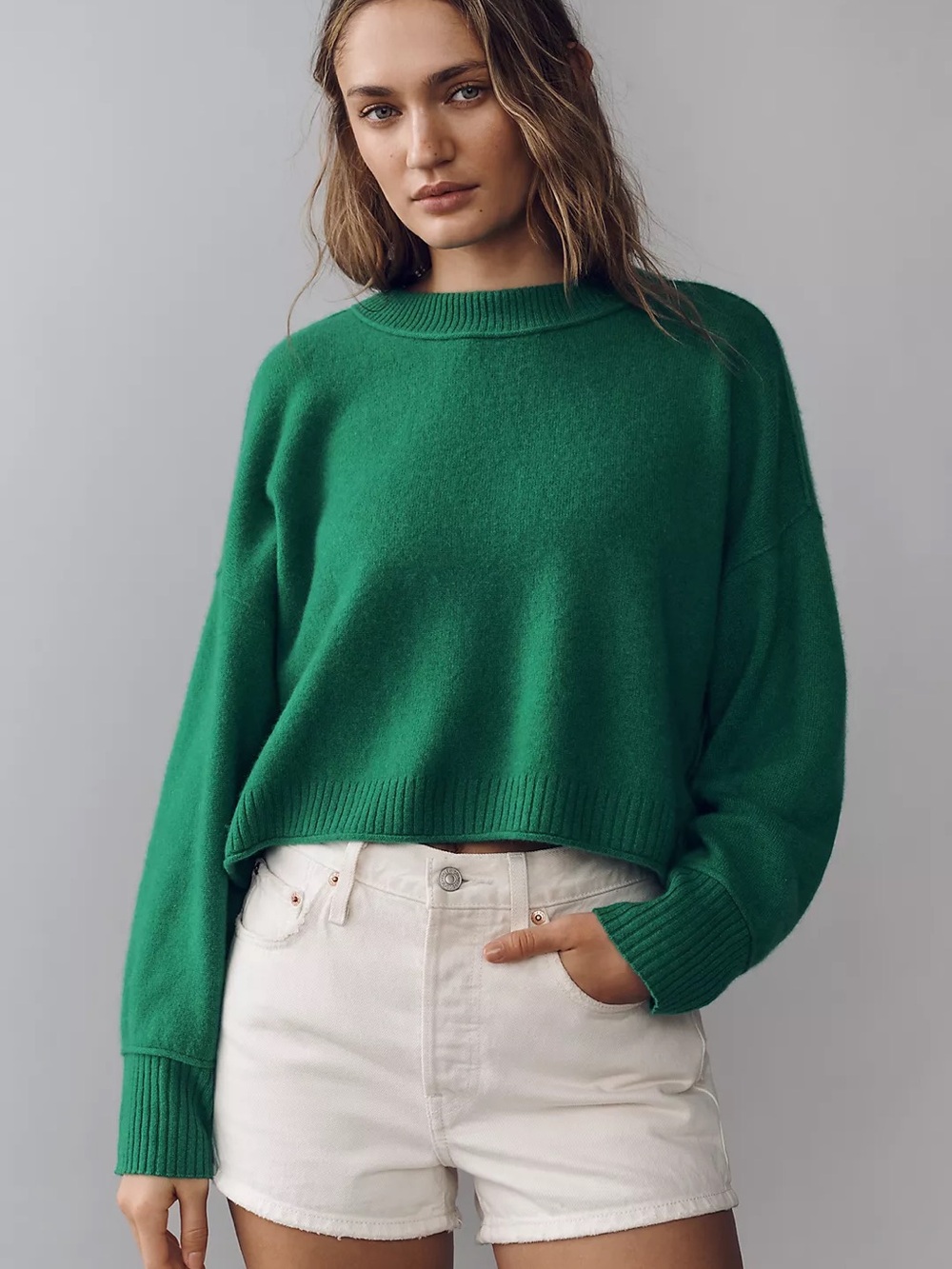 The Goldie Cashmere Long-Sleeve Crew-Neck Sweater
